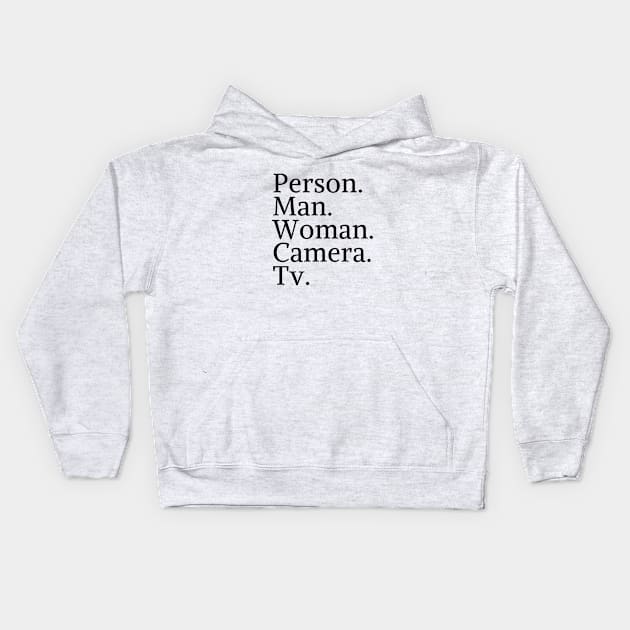 person man woman camera tv Kids Hoodie by Mary shaw